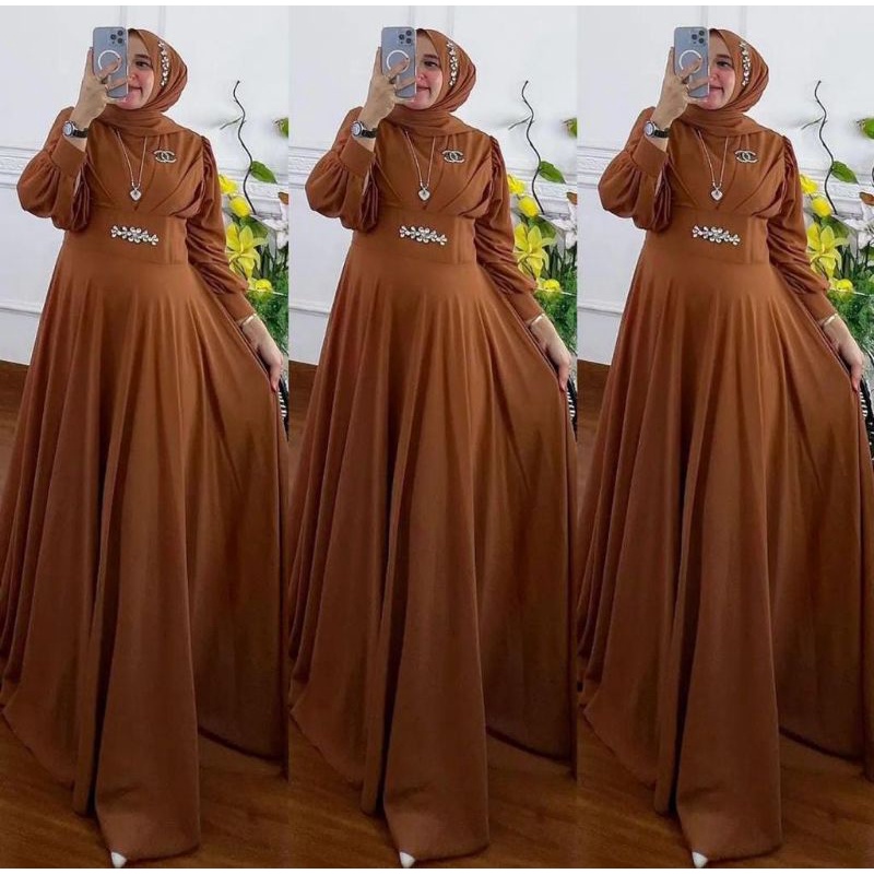 DRESS MUSLIM, baju wanita, dress, gamis, Baju gamis, fashion wanita,  Aisyah set Syari Dress