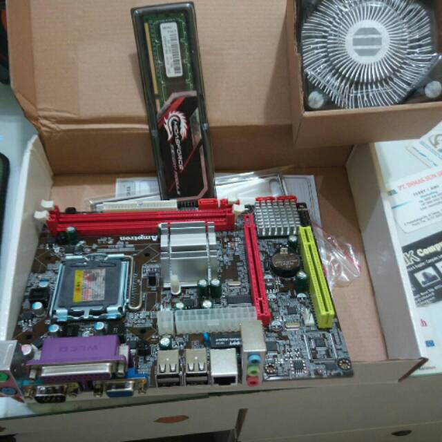 Paket murah core2duo 3.0ghz e8400 + amp g41 + ram ddr3 4gb(dual chnl) Wram,deam bldzer new