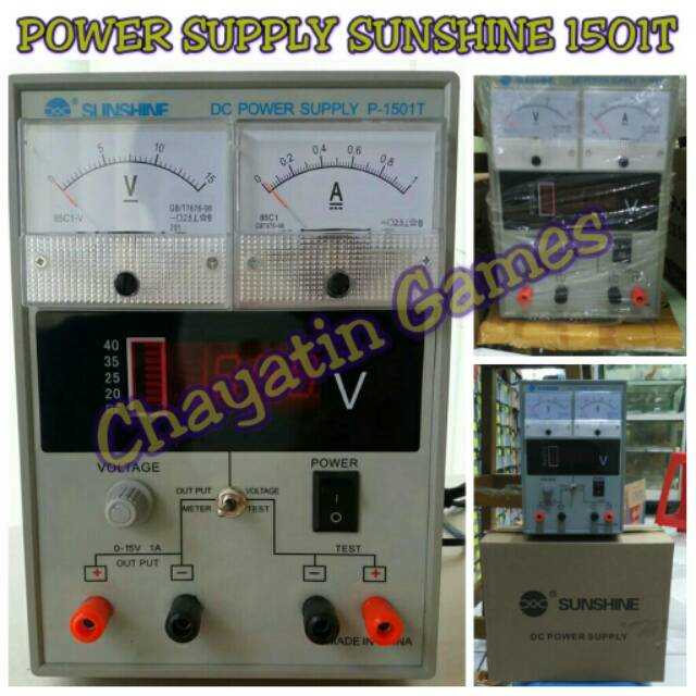 POWER SUPPLY HP / PONSEL MERK SUNSHINE TYPE P-1501T (DIGITAL)