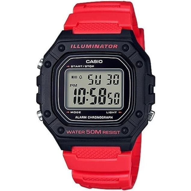 JAM TANGAN CASIO COWOK TYPE W 218H/CASIO PRIA STRAP RUBBER /KARET / JAM TANGAN PRIA CASIO KARET MODEL KOTAK/Casio Original W-218H-1A / W218H-2A / W-218H-3A 4A 4B Jam Tangan Pria - Digital - Karet