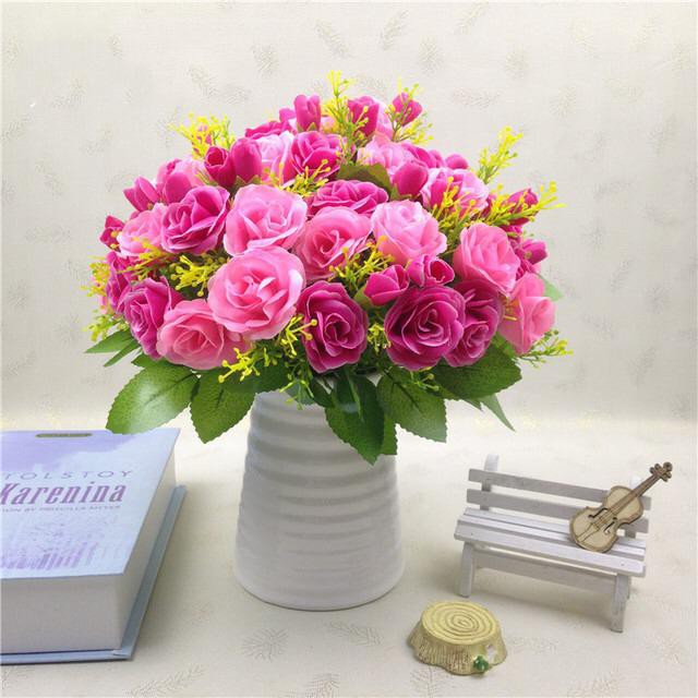 COD BUNGA MAWAR  BUNGA TANGKAI PLASTIK BUNGA ARTIFISIAL BUNGA PAJANGAN BUNGA HIASAN BT9018-1