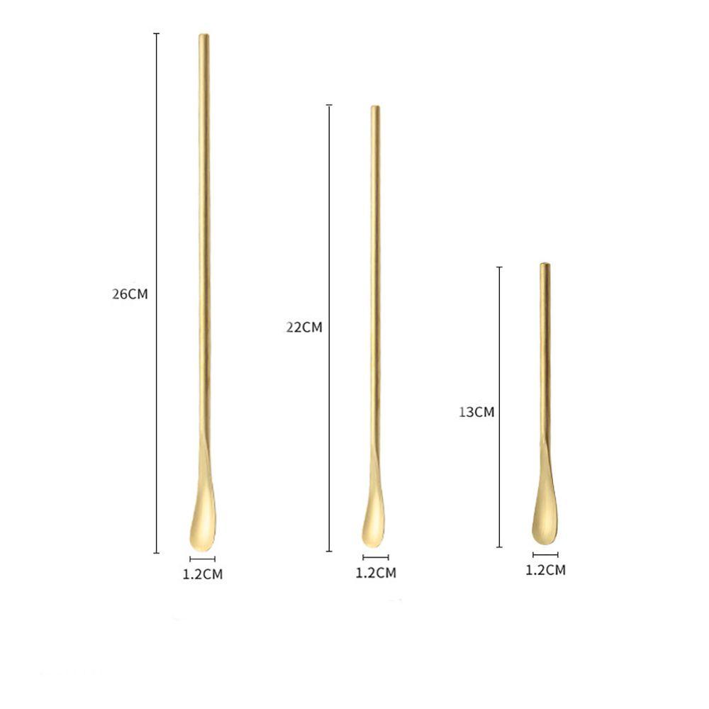 Suyo Sendok Pengaduk Teh Gagang Panjang Bahan Stainless Steel Tahan Lama