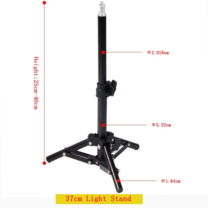 Perlengkapan Studio Light Stand Photo Studio Adjustable Portable Tripod 1/4 Thread 37 cm - SN400 - Black