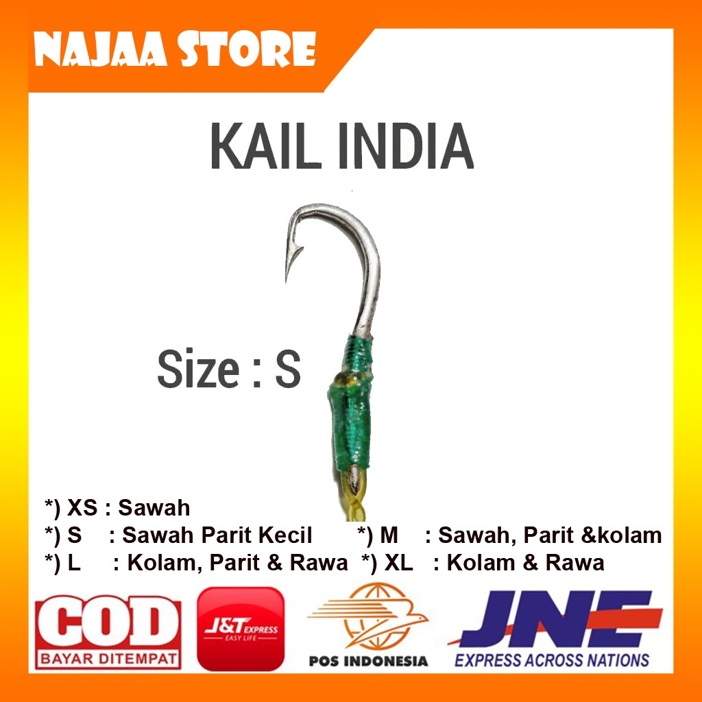 Kail India UREK BELUT | kail belut | Kail Pancing Belut | Kail Belut India |Kail Urek India ukuran S