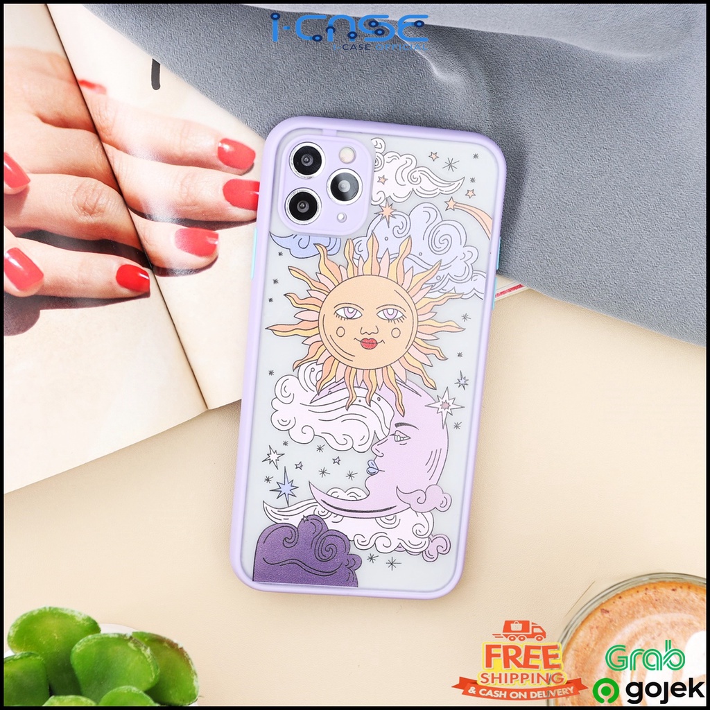 Sun moon fullcover campro softcase FOR IPHONE 6 7 8 X XS SE 11 12 Pro Max mini