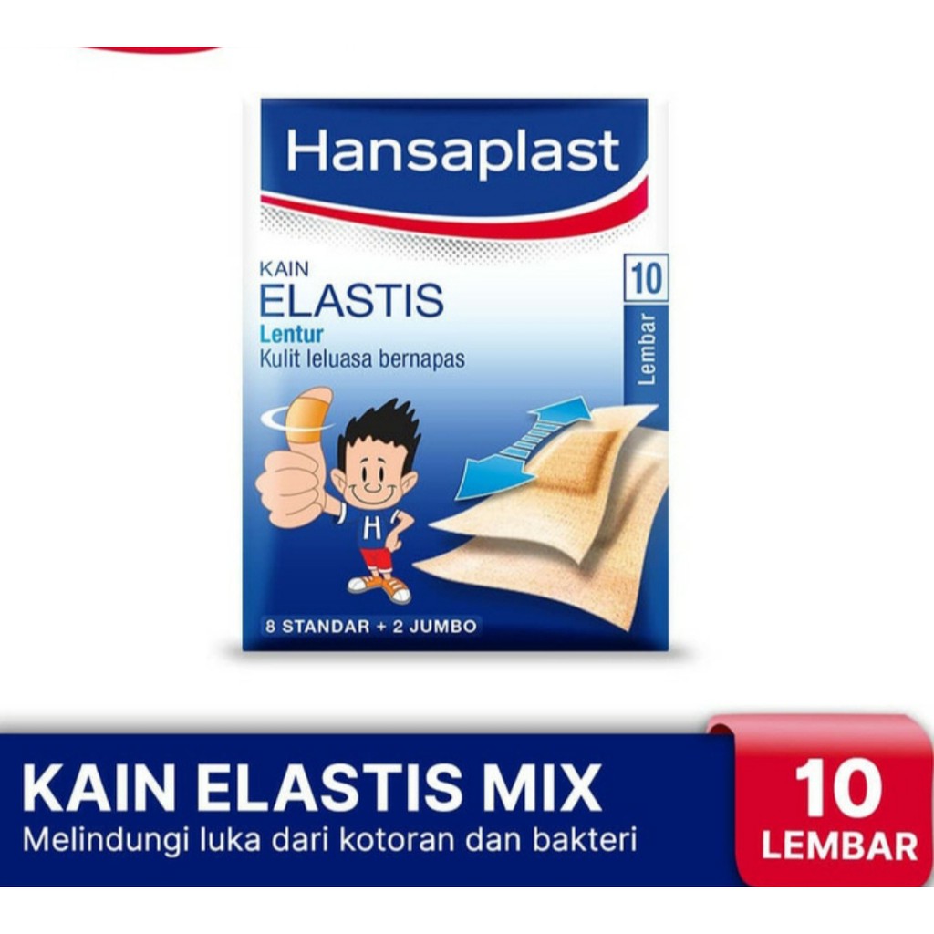 Hansaplast Plester Kain Elastis Isi 10 / Plester Luka Isi 10