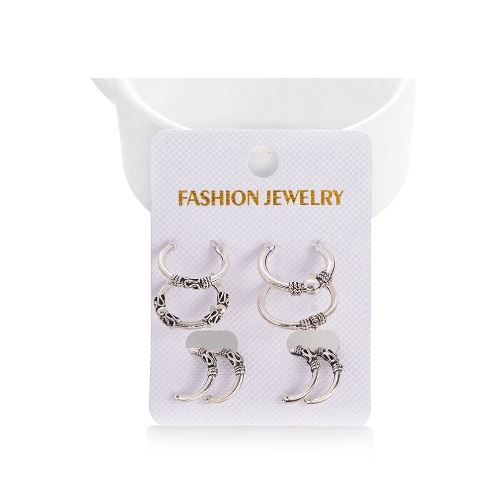 8piece/sets Alloy Hoop Earrings Pinna Helix Tragus Piercing Vintage