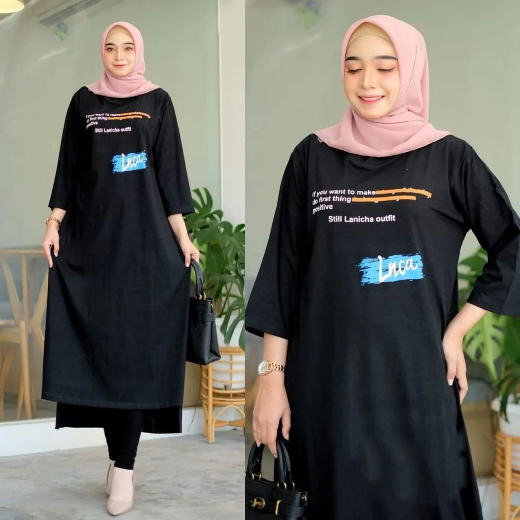 NICHA MIDI DRESS / DRESS MUSLIM / DRESS WANITA / DRESS KEKINIAN