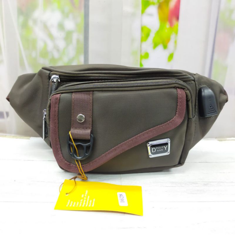 COD TAS PINGGANG POLO DANNY asli TAS SLEMPANG  pria waistbag polo danny termurah