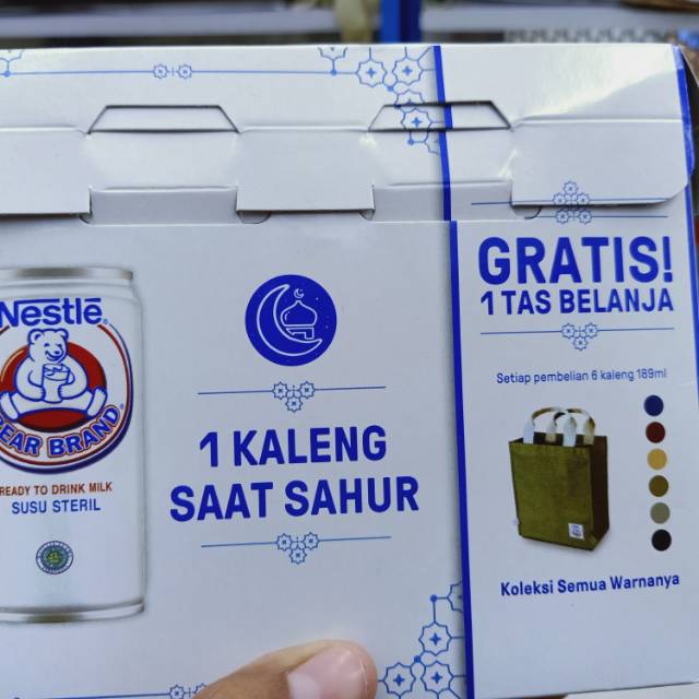 Susu bear brand 189ml x 6pcs free tas