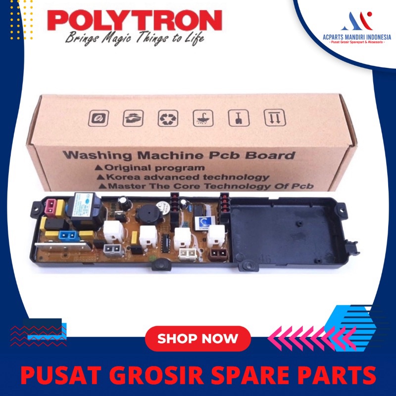 POLYTRON PAW-8005 Jet Waterfall modul pcb mesin cuci Top Loading