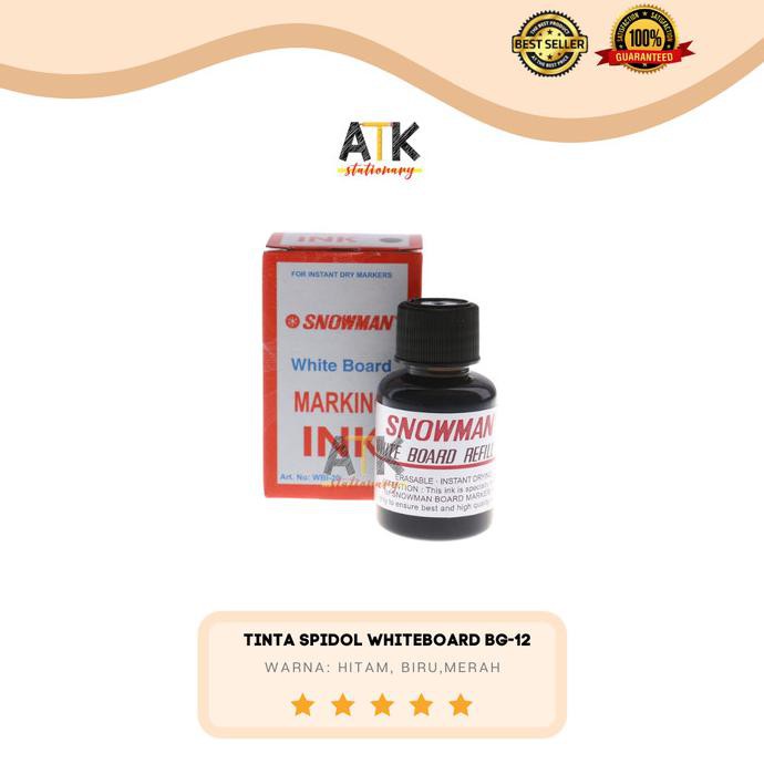 

Promo Awal tahun Refill Tinta Spidol Whiteboard marker Snowman BG-12 atk - Hitam Big Sale
