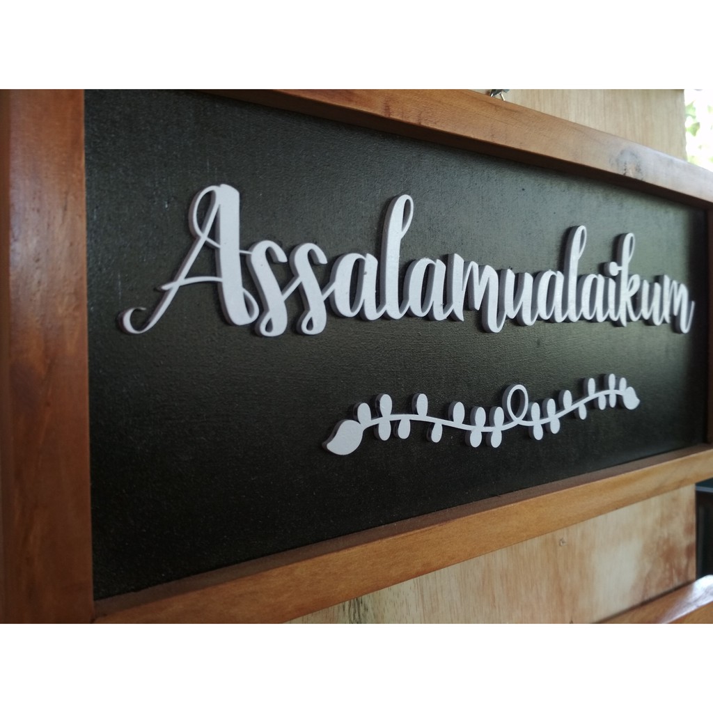 READY!!! Hiasan dinding Assalamualaikum kecil - pajangan walldecor tulisan timbul