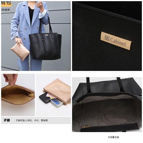GI 002 RISCE TAS TOTE 2in1 IMPORT WANITA CEWEK PEREMPUAN JAKARTA JTF