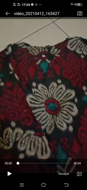 Samhadi Batik Sb026 Kenongo Kemeja Tosca Pende Pekalongan Padi M L Xl Sogan Tulis Halus Kemeja Batik