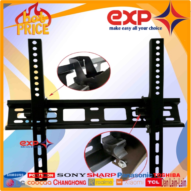 Garansi cocok!!! Bracket TV universal 42&quot; s/d 55&quot; Waterpas adjustable position-18