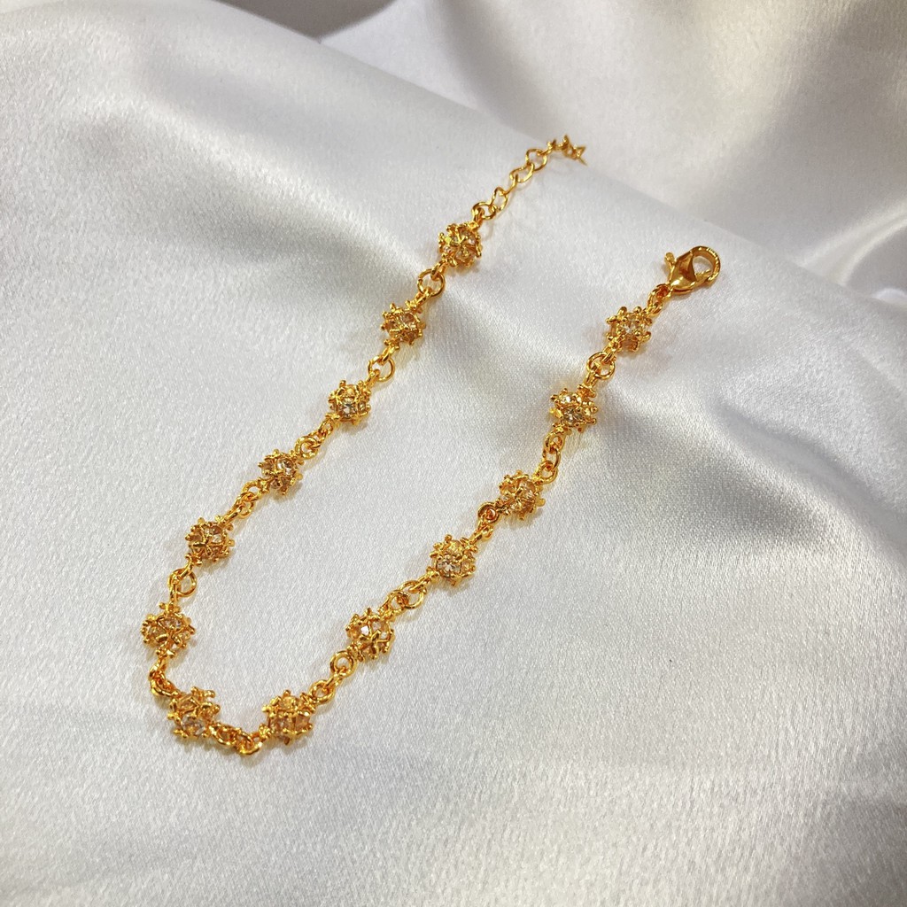 Gelang Jurai Kubik Lapis Emas Aksesoris Perhiasan GLE-024