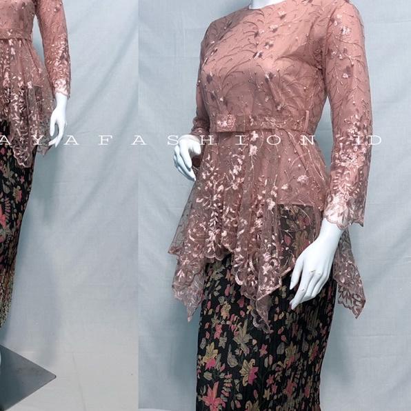Kebaya Modern / Stelan Kebaya brukat / Kebaya remaja kekinian / Kebaya brokat / Atasan Kebaya Brukat