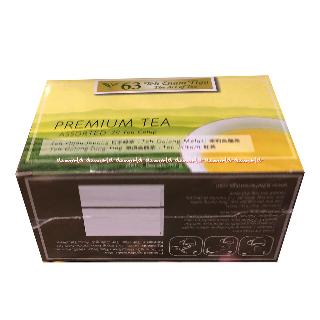 Teh Enam Tiga 63 Premium Tea Assorted 20teh Celup Teh Hijau Green Tea Jepang