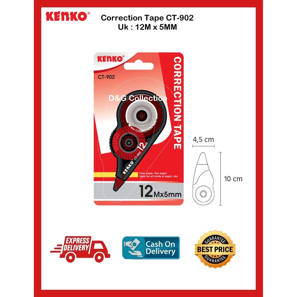 

TIP EX KERTAS KENKO CT 902 / CORRECTION TAPE KENKO CT 902