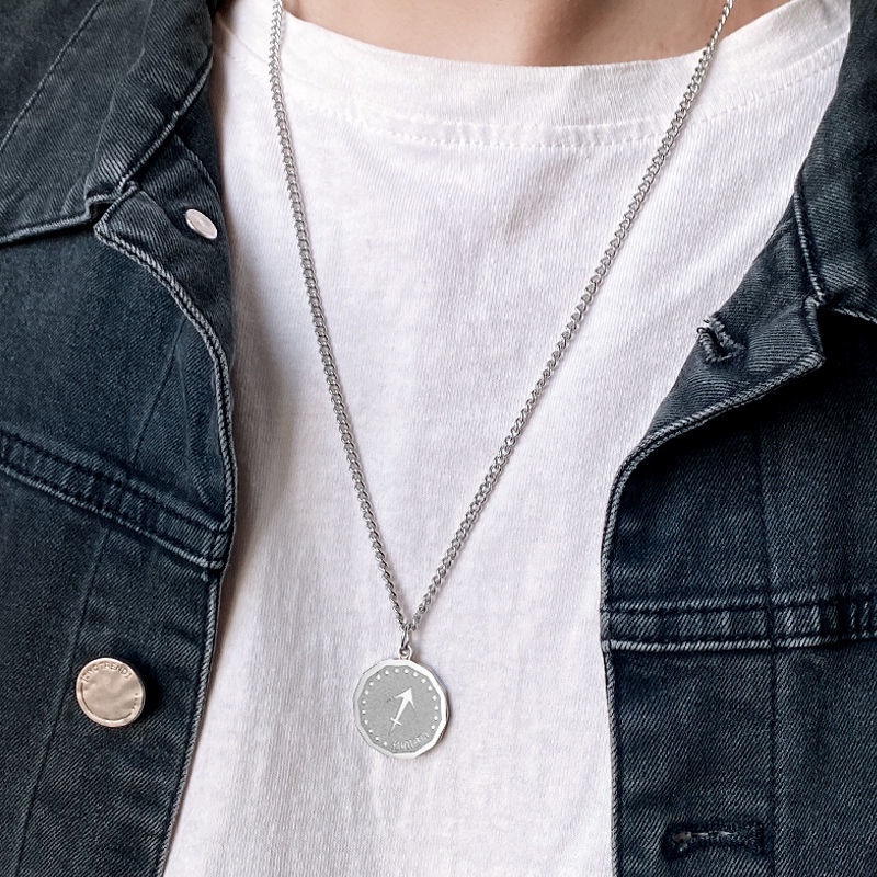 Constellation pendant Pasangan kalung sepasang merek fashion titanium steel kalung untuk pria dan wa