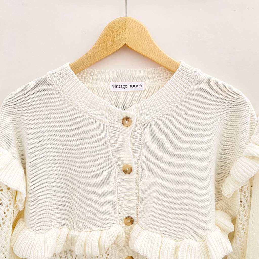 Vintage House Jisoo Korean Knit Cardi (Cardigan Rajut Wanita Korea)-4