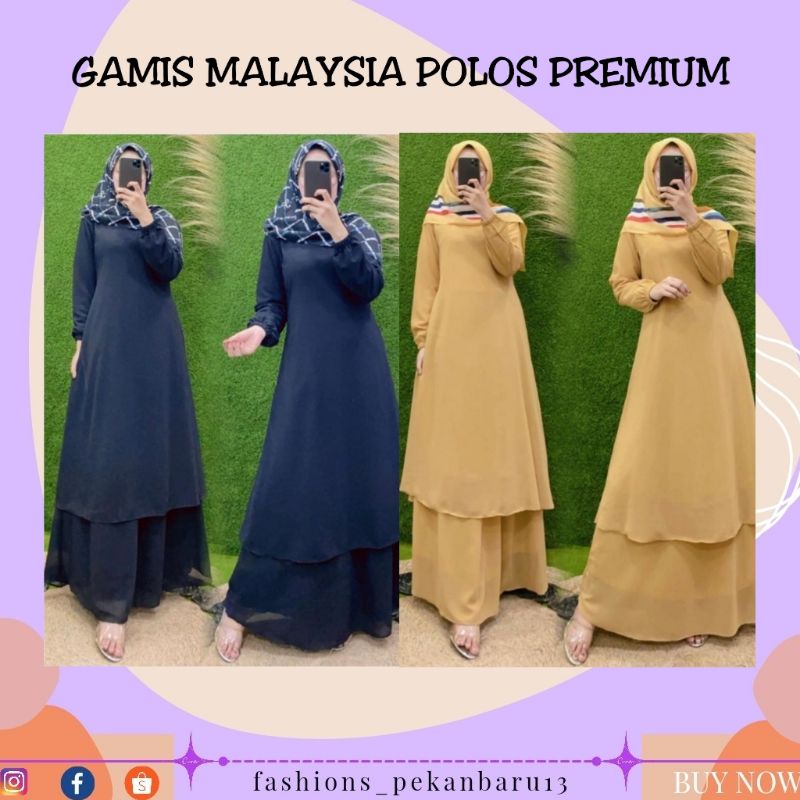 GAMIS MALAYSIA POLOS PREMIUM