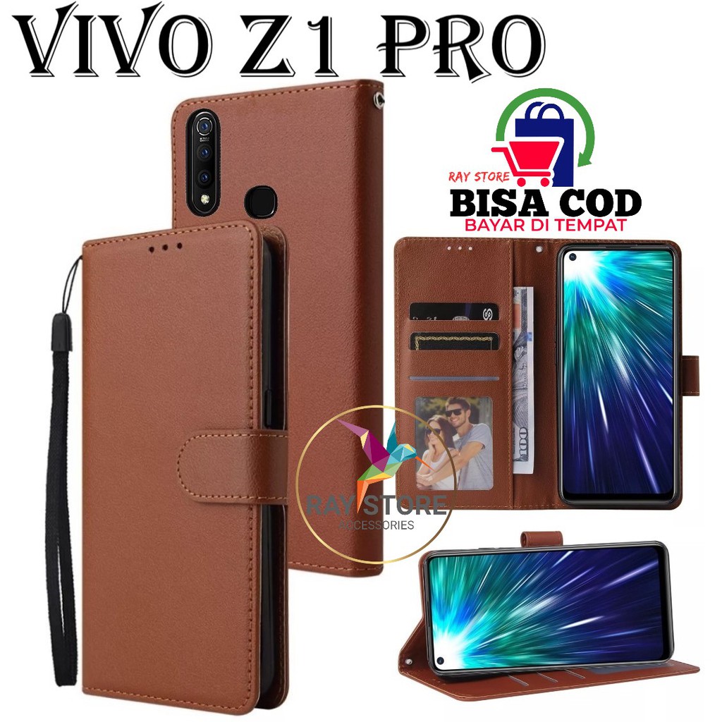 VIVO Z1 PRO FLIP LEATHER CASE PREMIUM-FLIP WALLET CASE UNTUK VIVO Z1 PRO