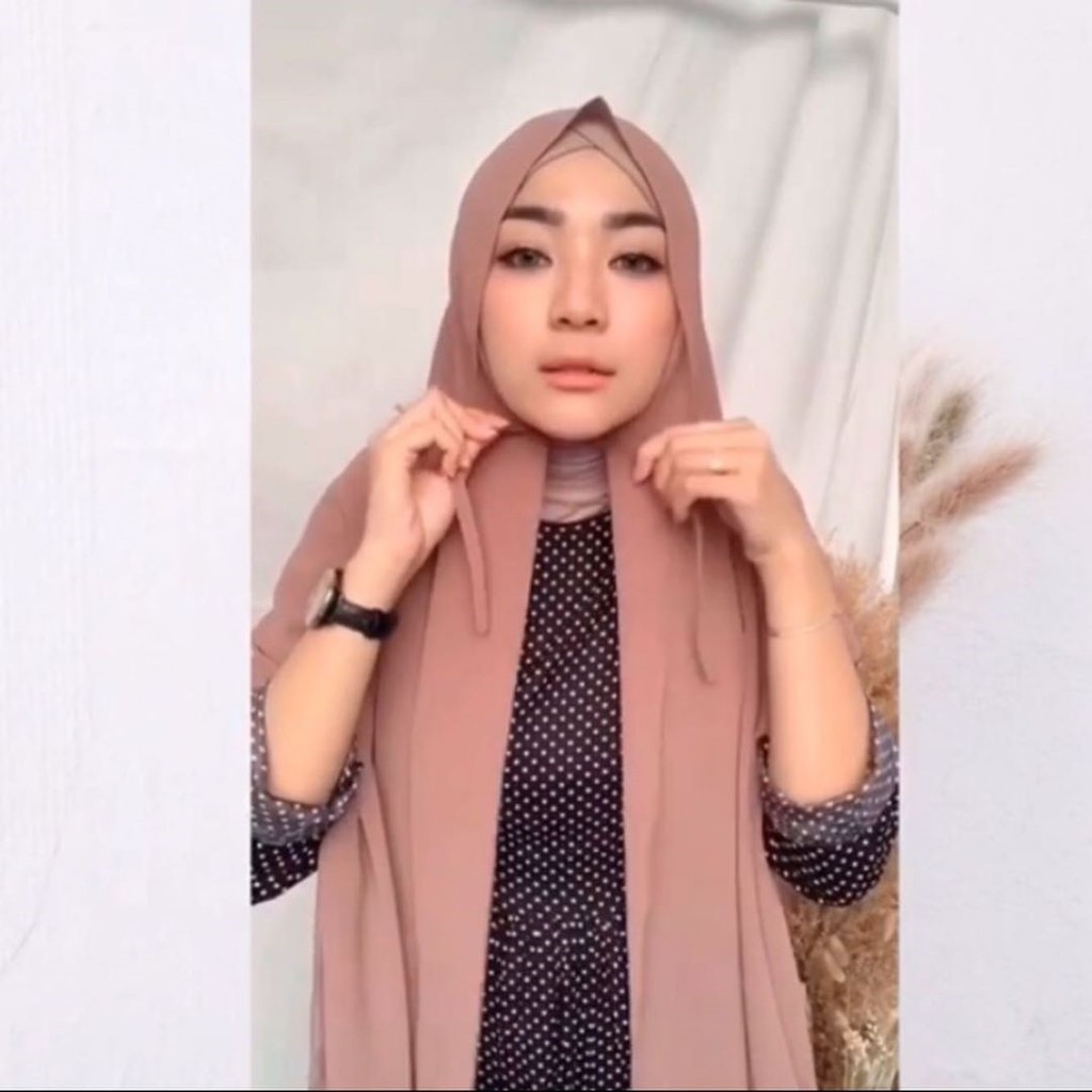 Jilbab Hijab Pashmina Pasmina Tali Hijab Pasmina Ceruty Jilbab Instan Kekinian Shopee Indonesia
