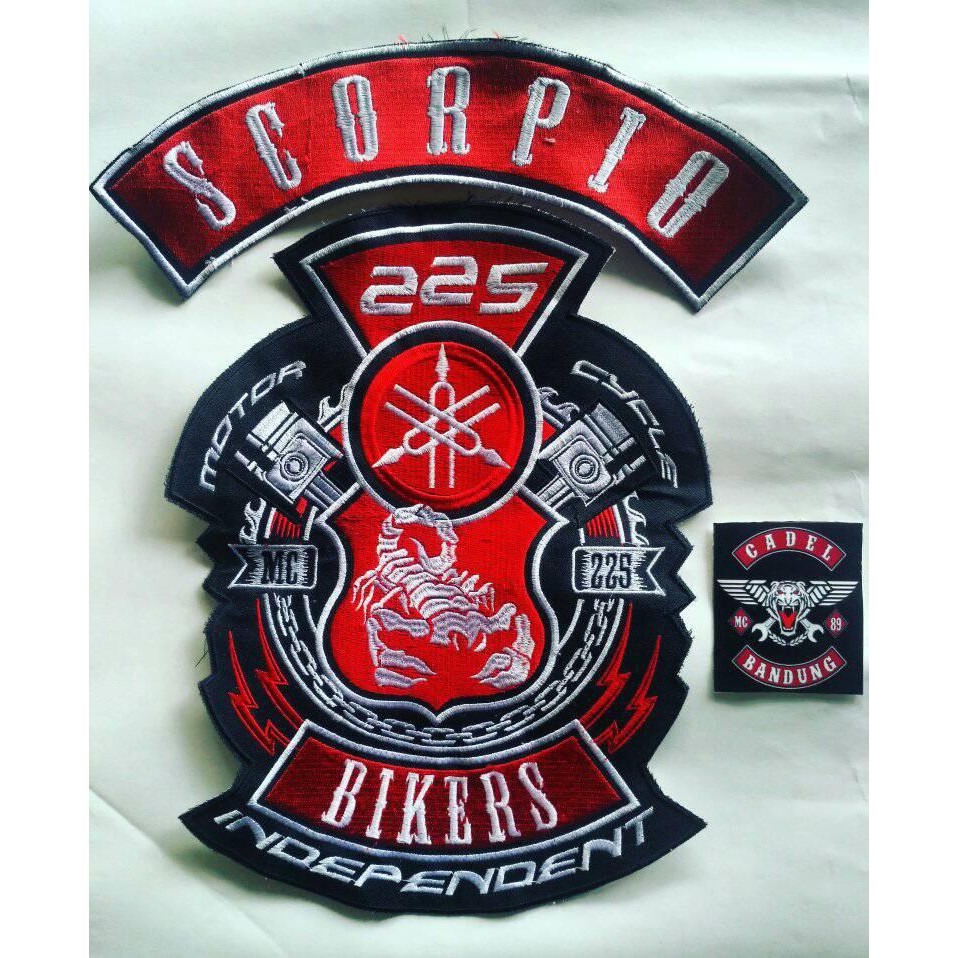 Emblem Punggung Scorpio Patch Bordir Punggung Scorpio Emblem Bordir Yamaha Scorpio Patch Scorpio
