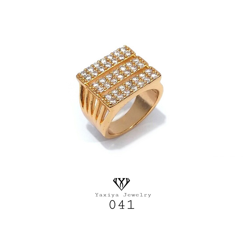 

Cincin Emas Fashion Permata Perhiasan Lapis Emas 18K Yaxiya Jewelry 041