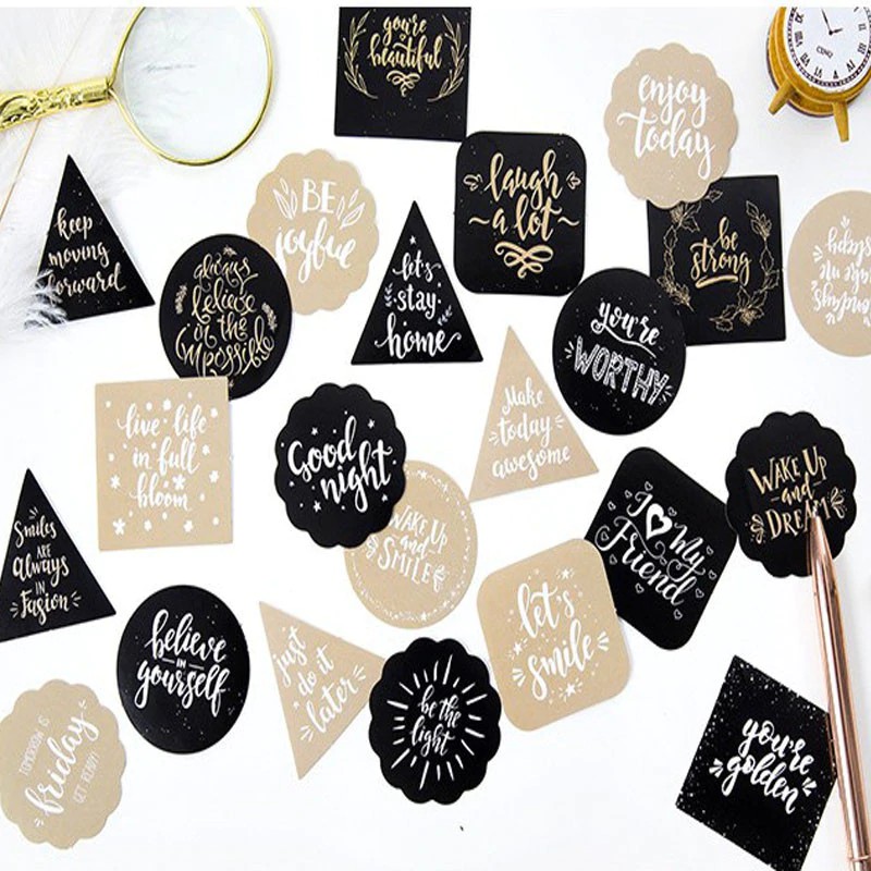 

INDORETAIL | 45 Pcs/set Kreatif Salam Teks Mini Kertas Stiker Dekorasi DIY Ablum Diary Scrapbooking