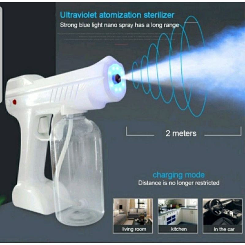 WIRELESS PROTABLE 800ML-NANO SPRAY GUN DISINFEKTAN WIRELES ALKOHOL SEMPROTAN