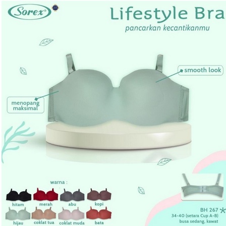 BRA WANITA KEMBEN SOREX 267 SEAMLES KAWAT