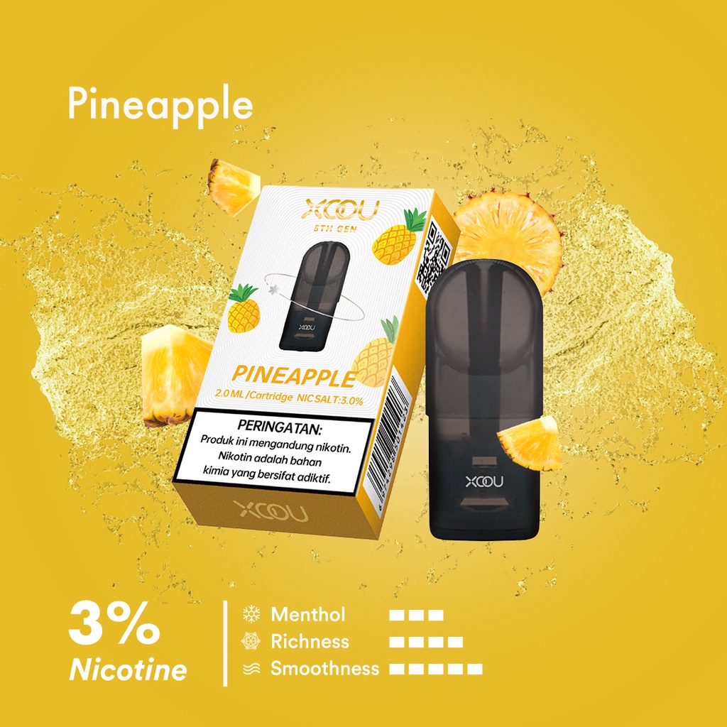 [PNCSID] [RELX COMPATIBLE] XOOU Mint Flavour Pods / Cartridge - Pineapple