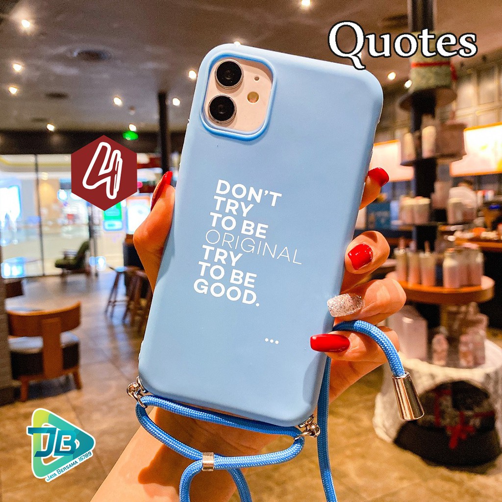 Softcase Slingcase Tali Lanyard Candy QUOTES Xiaomi Redmi 6x Mi A2 6 Pro A2 Lite JB4458