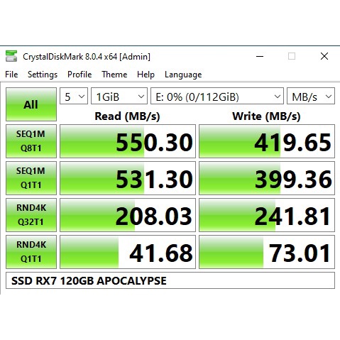 SSD RX7 120GB GARANSI 3TAHUN RESMI