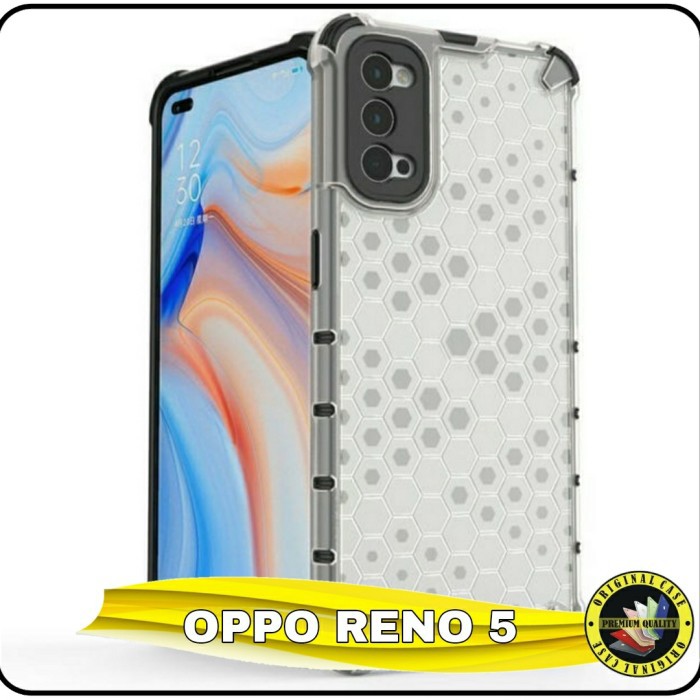 CASING OPPO RENO 5 Reno5 SOFT CASE RUGGED ARMOR HONEYCOMB SERIES COVER