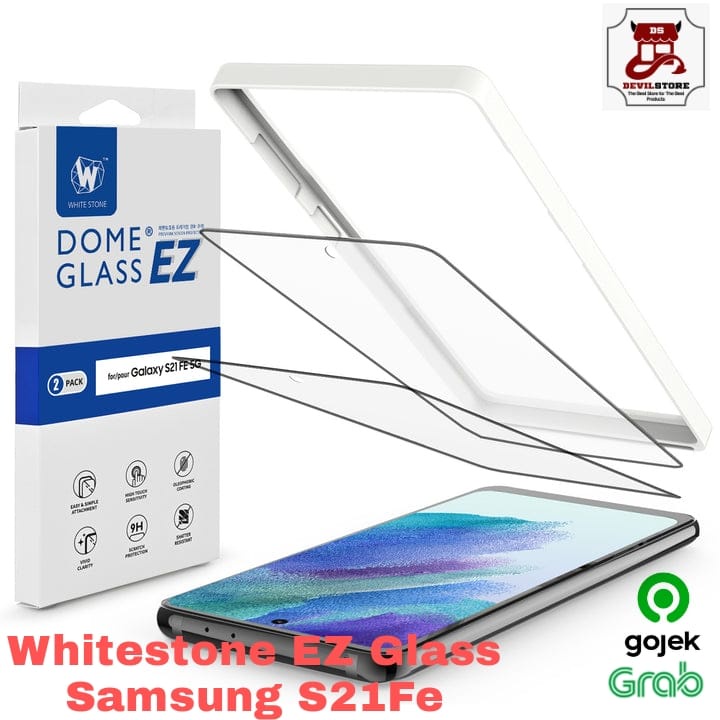 Whitesone EZ Premium Tempered Glass Samsung S21 FE Glass S21FE Ori