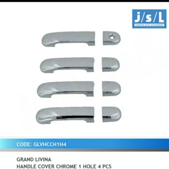 Cover handle grand Livina chrome 4 pcs lubang 1 jsl