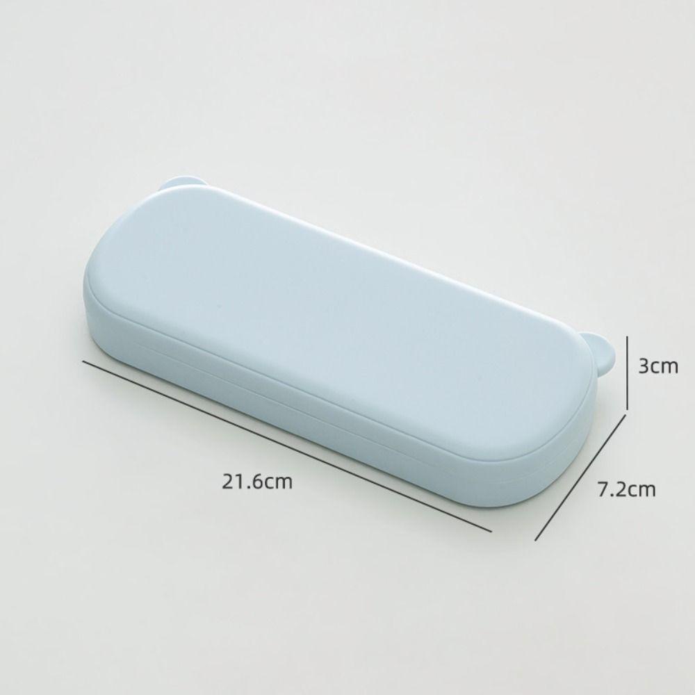 [Elegan] Pen Box Kawaii Plastik Morandi Color Desktop Storage Kapasitas Besar Gaya Korea Siswa Stationary