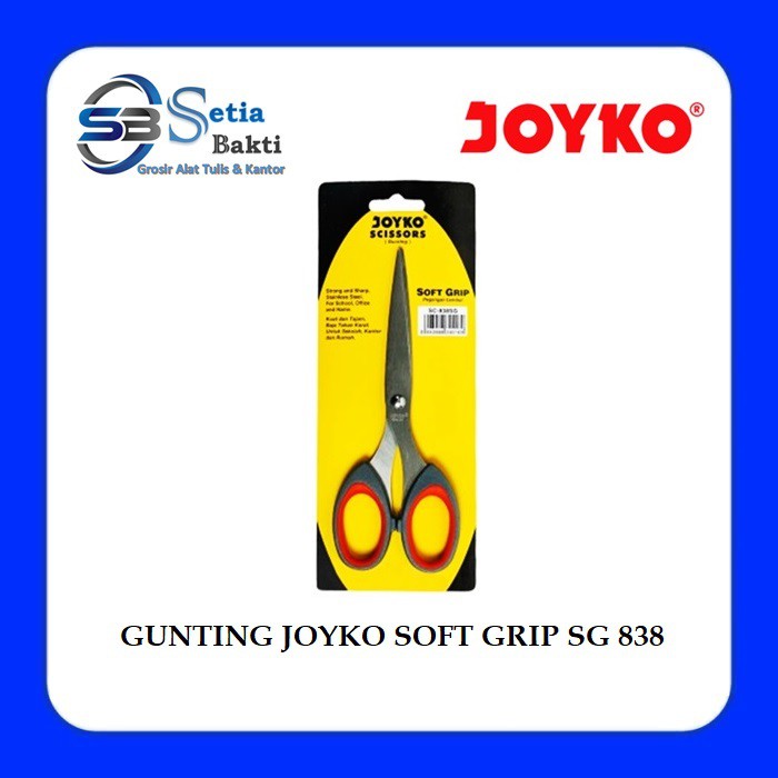 

JOYKO Gunting Soft Grip SG 838 Sedang - 1 Pcs