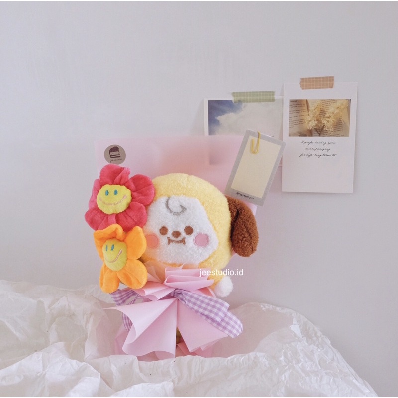 BT21 Doll Bouquet/bangtan/buket boneka/birthday gift/kado wisuda/hadiah ultah BTS