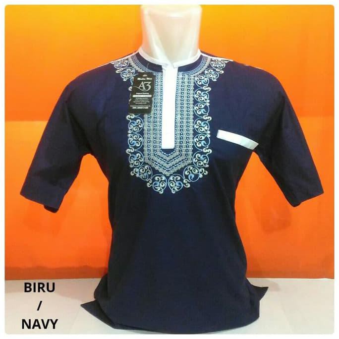 Baju koko lengan Pendek, Kerah Oblong.