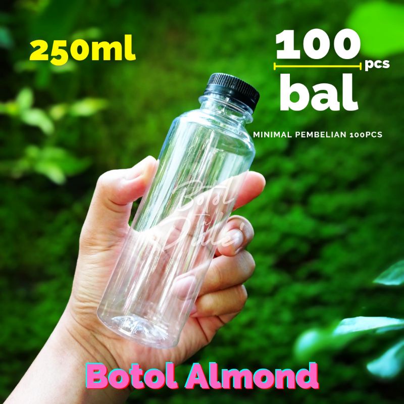Botol Almond 250ml / Botol Plastik 250ml / Botol 250ml / Botol Almond / Botol Plastik Almond 250ml