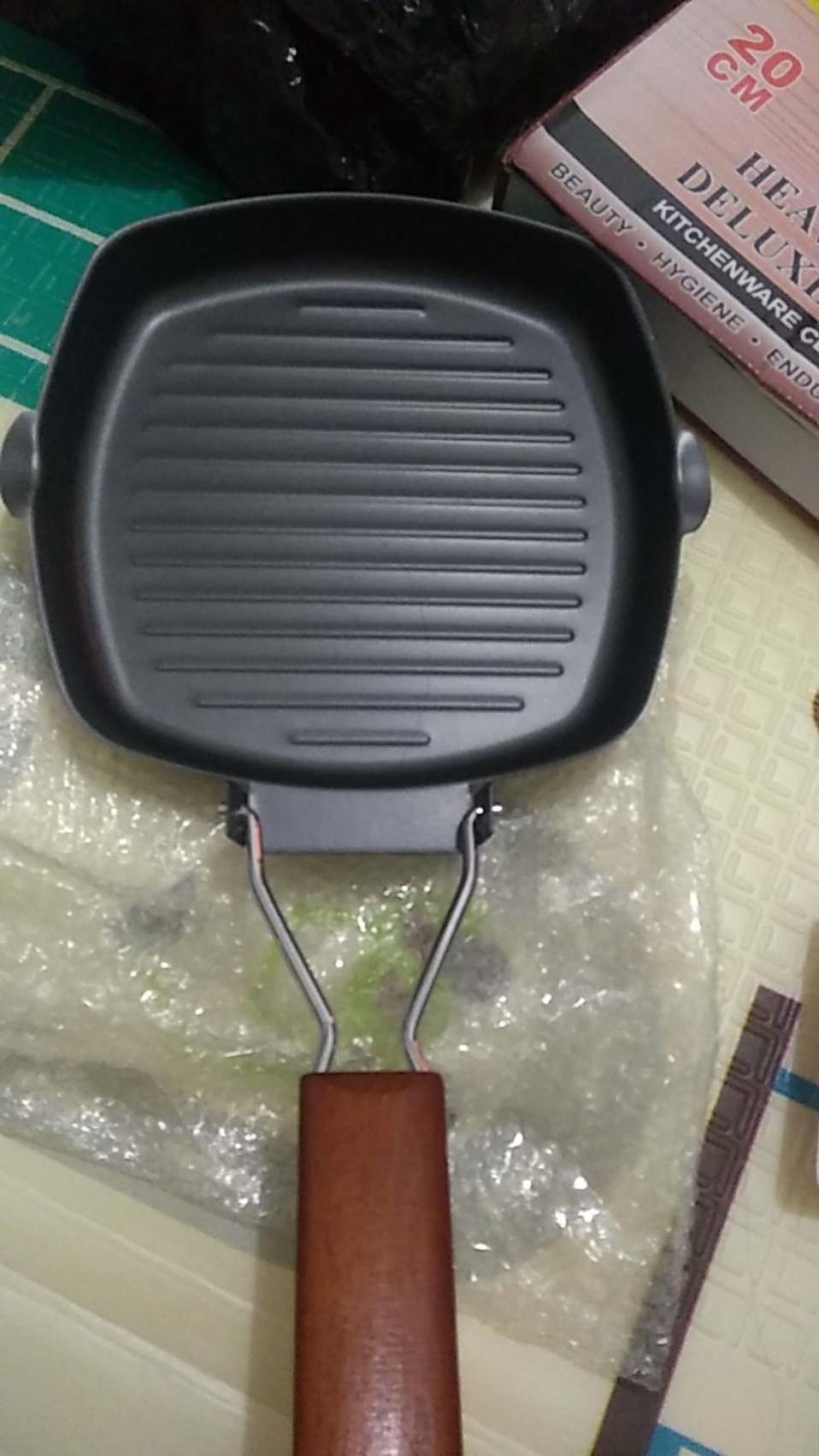 Teflon Bbq / Square Grill Pan Teflon Barbeque 20 Cm Dan 24 Cm Teflon Panggangan Steak