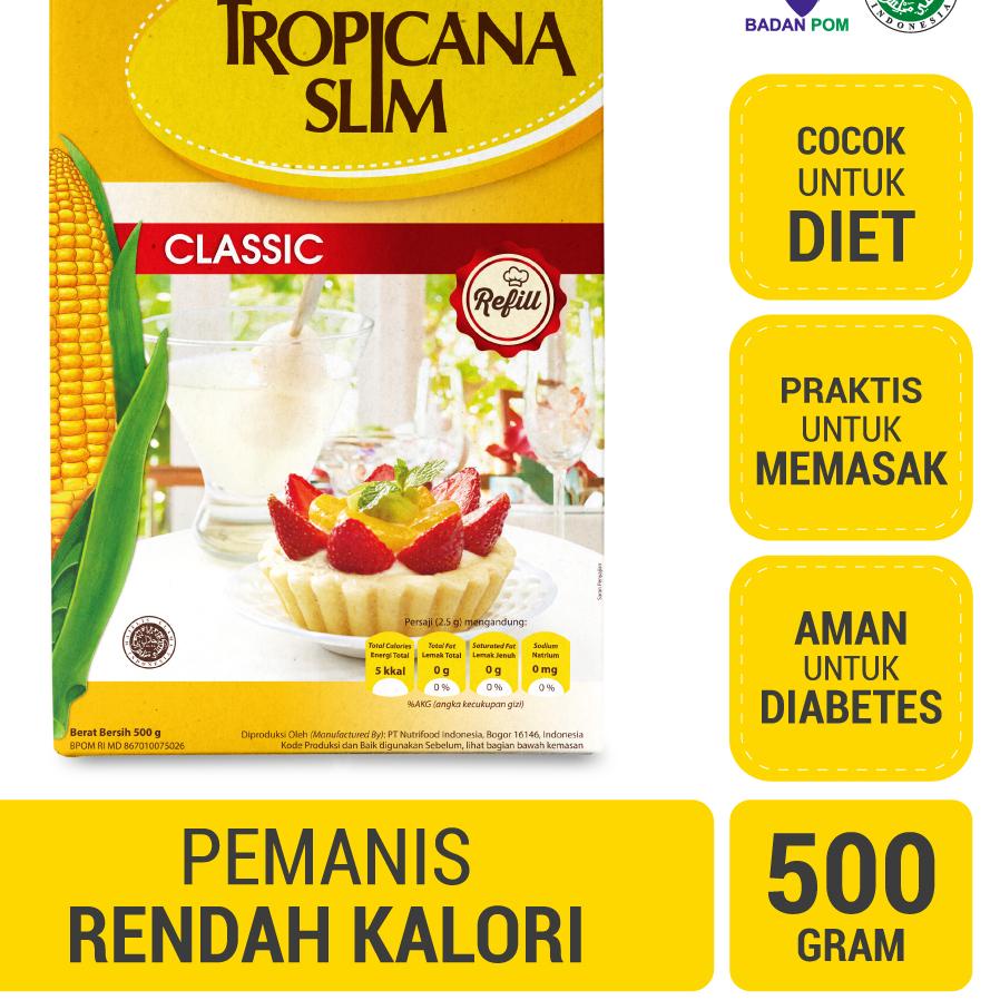 

Tropicana Slim Sweetener Classic Refill 500gr - Pemanis untuk Bantu Batasi Gula Baru