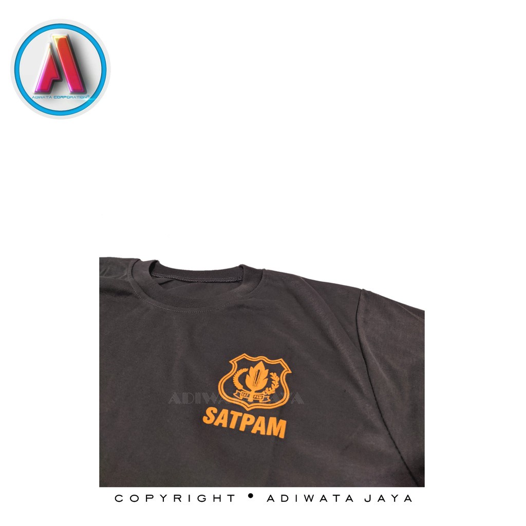 Baju Kaos Security Satpam Securiti Sekurity Sekuriti Lengan Tangan Pendek Terbaru / Tulisan Oren