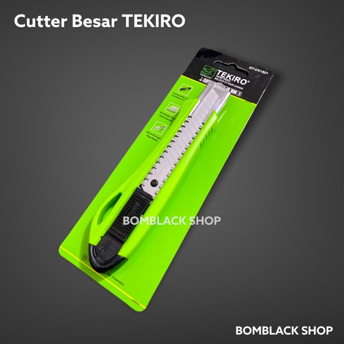 TEKIRO Cutter Besar 18mm Pisau Kater Cuter Cater Karter Tajam Kertas