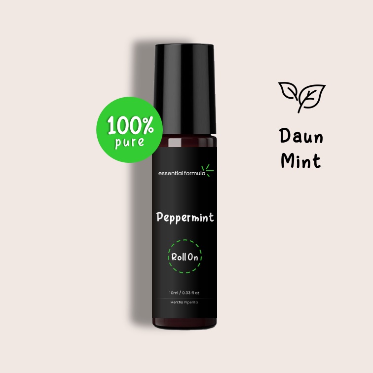 10ml Organic Peppermint Arvensis Essential Oil Roll On Daun Mint Murni 100%